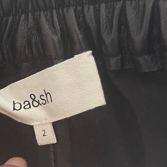 BA&SH black leather skirt NEW NWT size M - Picture 9 of 10